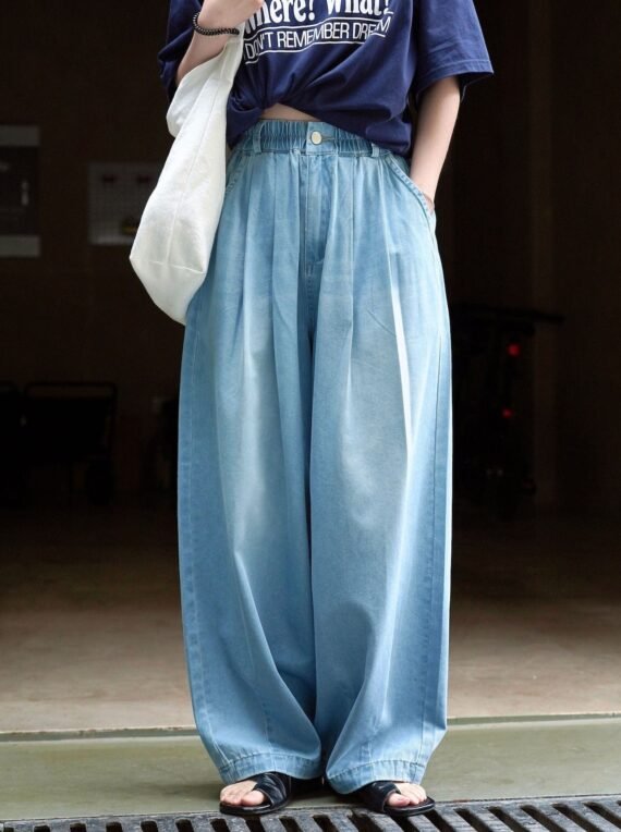 Light Blue Wide Leg Jeans - Image 16