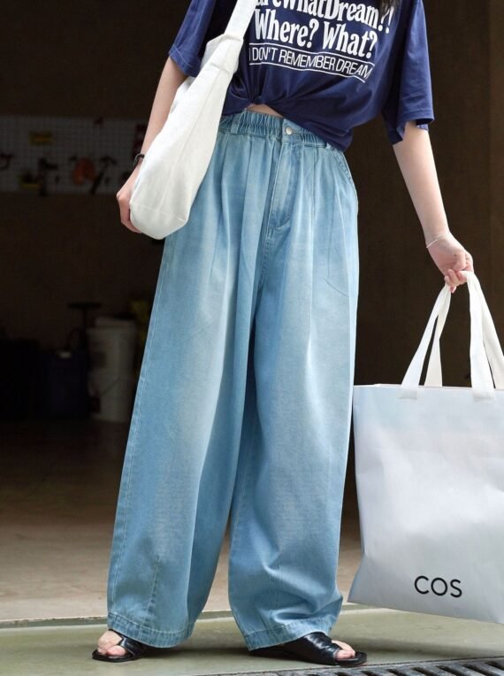 Light Blue Wide Leg Jeans - Image 17