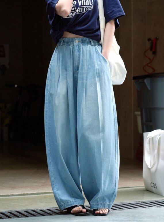 Light Blue Wide Leg Jeans - Image 18