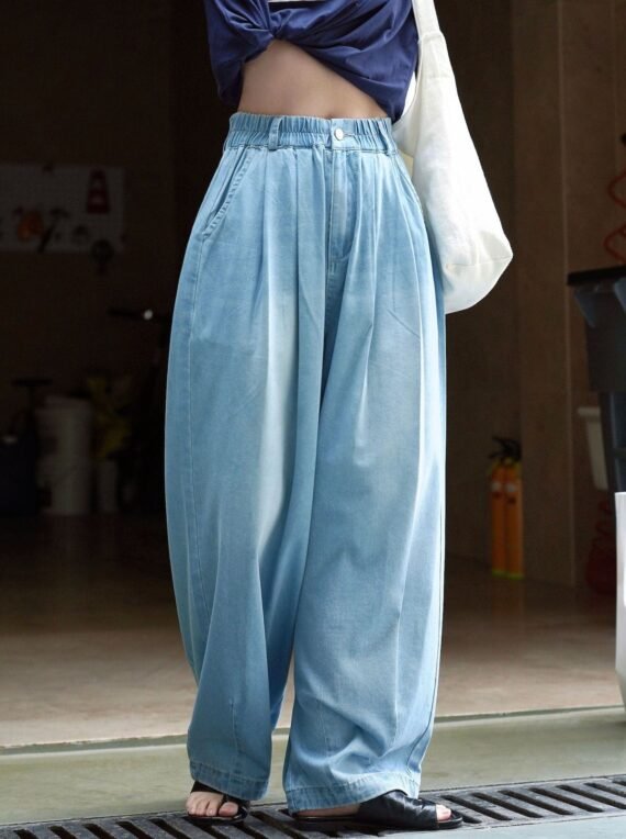 Light Blue Wide Leg Jeans - Image 19