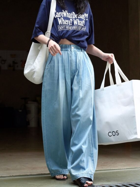 Light Blue Wide Leg Jeans - Image 21