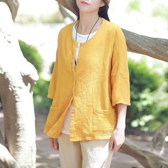 Zen Cotton Button Up Blouse | Zen - Image 7