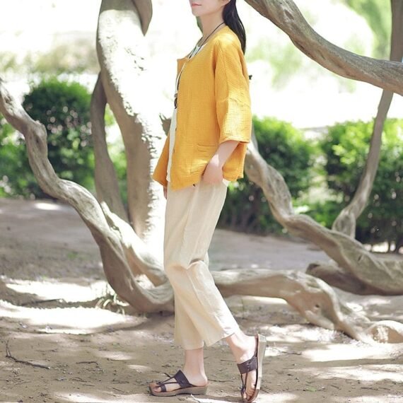 Zen Cotton Button Up Blouse | Zen - Image 9