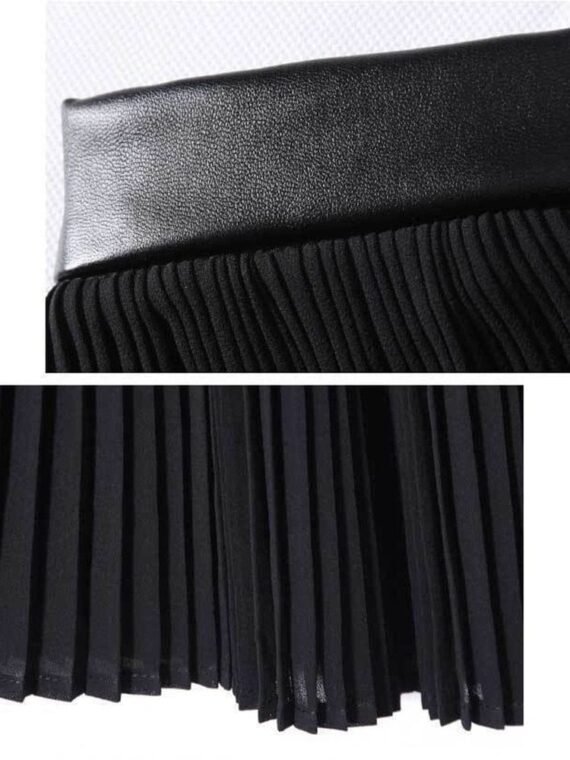 Black Pleated Half Skirt Belt | Millennials - Image 9