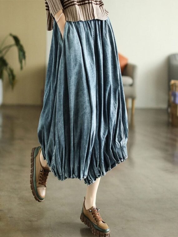 High Waist Vintage Denim Pants - Image 5