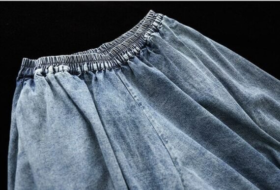 High Waist Vintage Denim Pants - Image 7