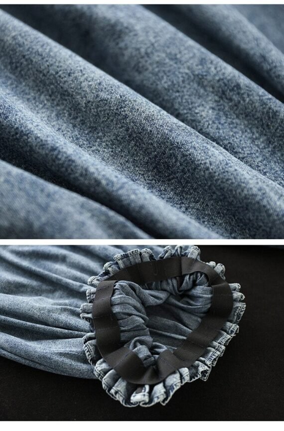 High Waist Vintage Denim Pants - Image 8