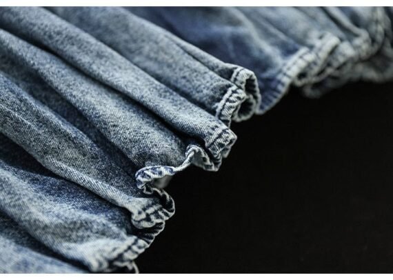 High Waist Vintage Denim Pants - Image 11