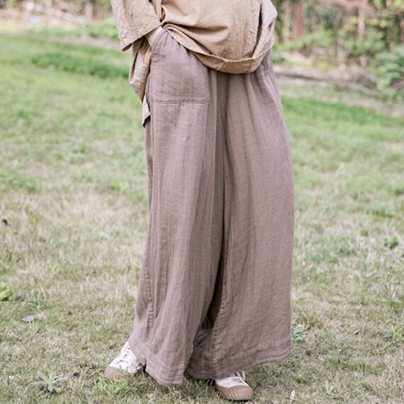 Casual Zen Cotton Pants | Lotus - Image 4