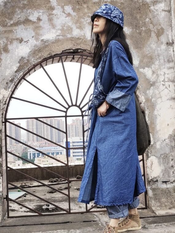 Alice Long Sleeve Denim Dress | Lotus - Image 7