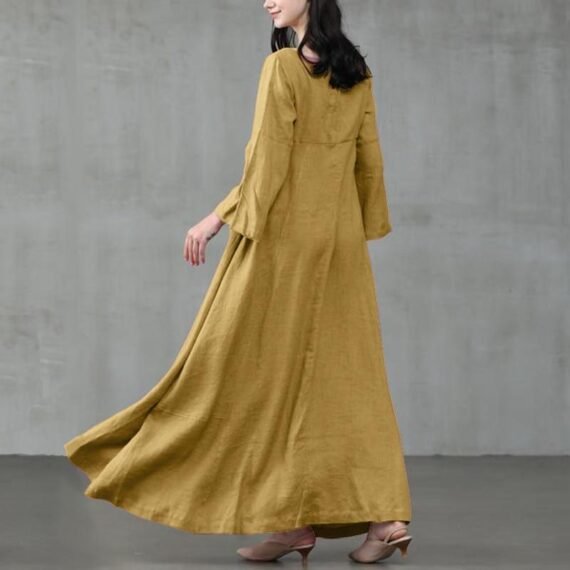 Medieval Square Collar Maxi Dress - Image 6