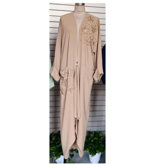 Oriental Beaded Kaftan Dress - Image 5