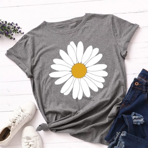 Vintage Daisy Flower Cotton Tee - Image 7