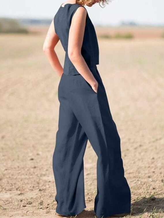 Genna Cotton Linen Two Piece Suit | OOTD - Image 10