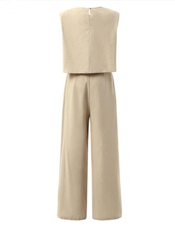 Genna Cotton Linen Two Piece Suit | OOTD - Image 7