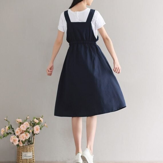 Ona Vintage Knee-Length Overall Dress - Image 5