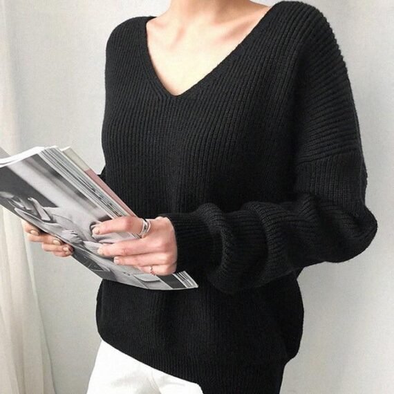 Casual V Neck Sweater - Image 4