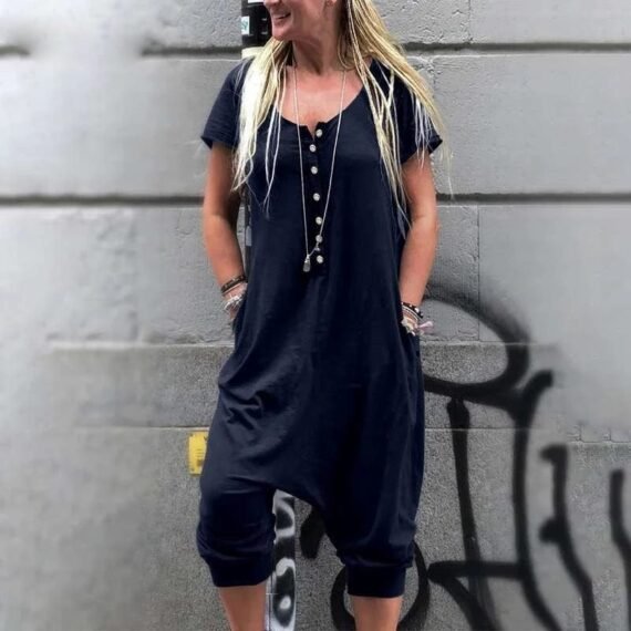 Sofia Oversized Short Sleeve Jumpsuit - Image 2