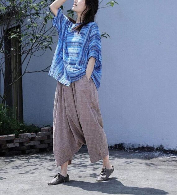 Loose Khaki Harem Pants | Lotus - Image 3