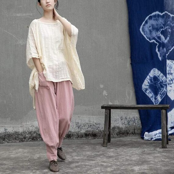 Simplicity Cotton & Linen Harem Pants | Lotus - Image 8