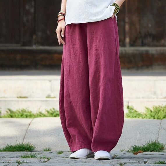 Sakura Wide Leg Linen Pants | Zen - Image 3