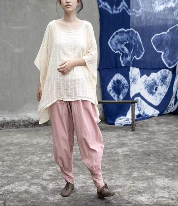 Simplicity Cotton & Linen Harem Pants | Lotus - Image 4