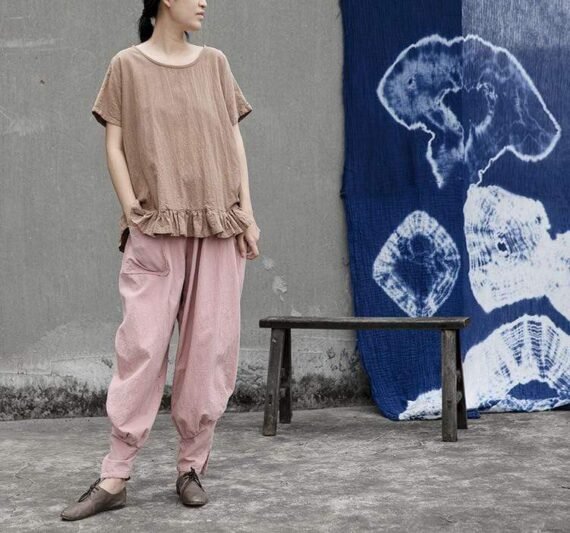 Simplicity Cotton & Linen Harem Pants | Lotus - Image 5