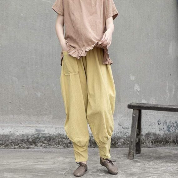 Simplicity Cotton & Linen Harem Pants | Lotus - Image 6