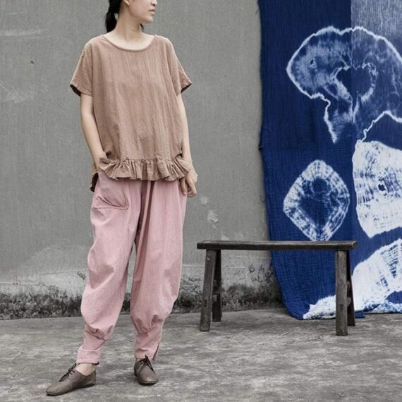 Simplicity Cotton & Linen Harem Pants | Lotus - Image 7