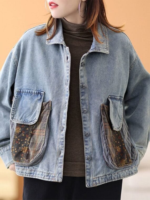 Patchwork Punk Denim Jacket - Image 9