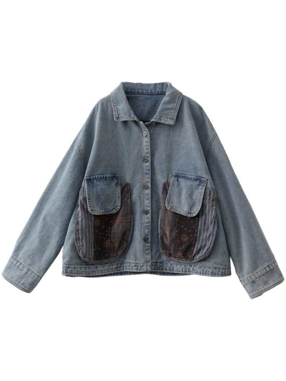 Patchwork Punk Denim Jacket - Image 7