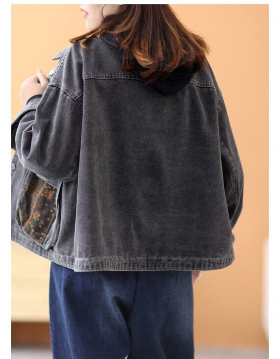 Patchwork Punk Denim Jacket - Image 5