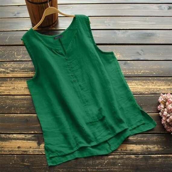 Plus Size Oversized Solid Tank Top - Image 3