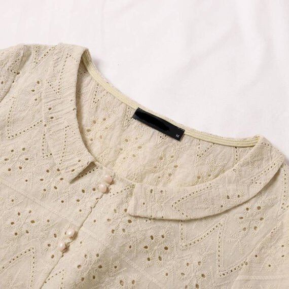 Luna Short Sleeve Lace Blouse - Image 5