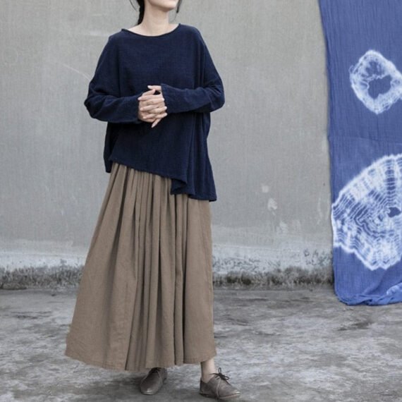 Donatella Long Vintage Maxi Skirt | Lotus - Image 5