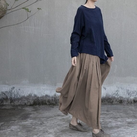 Donatella Long Vintage Maxi Skirt | Lotus - Image 7