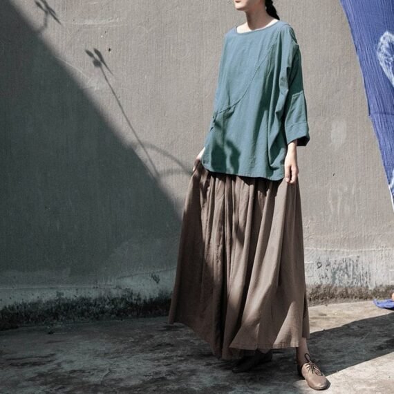Donatella Long Vintage Maxi Skirt | Lotus - Image 8