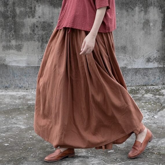 Donatella Long Vintage Maxi Skirt | Lotus - Image 4