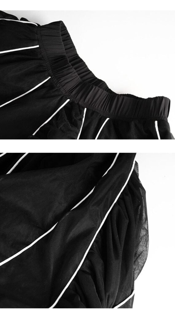 Ella Black & White Asymmetrical Skirt | Millennials - Image 10
