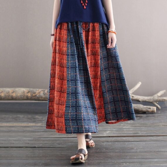 Tribal Plaid Skirt