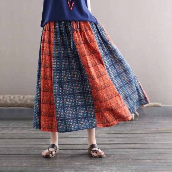 Tribal Plaid Skirt - Image 12