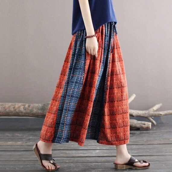 Tribal Plaid Skirt - Image 17