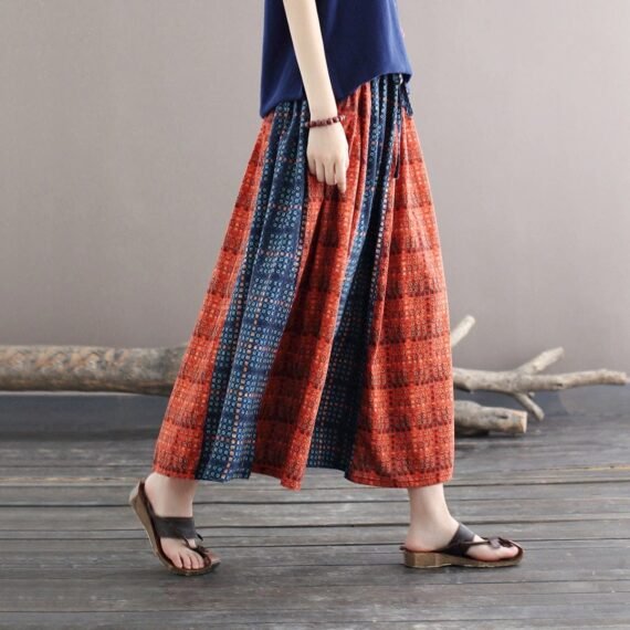 Tribal Plaid Skirt - Image 2