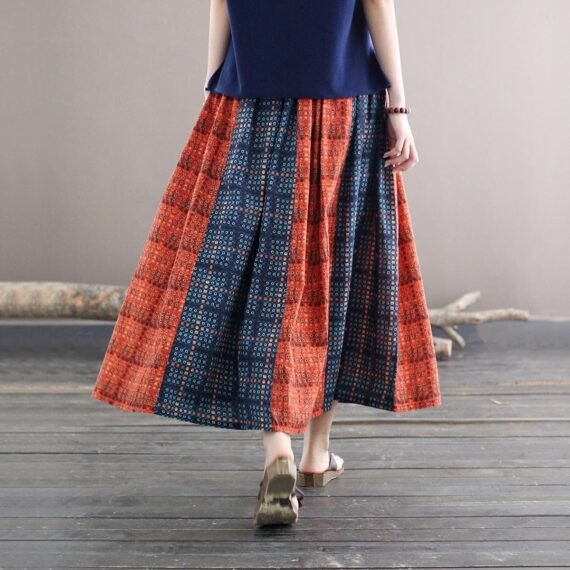 Tribal Plaid Skirt - Image 3