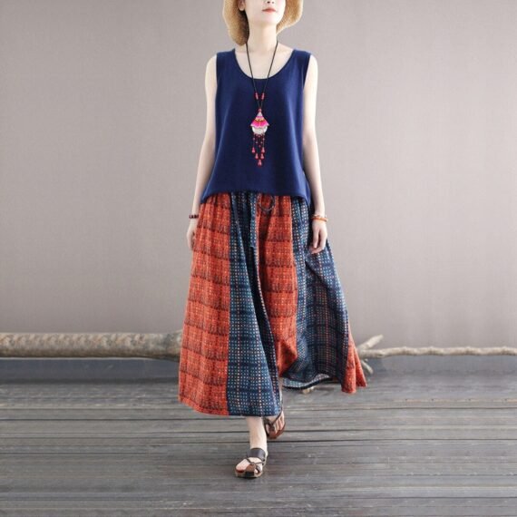 Tribal Plaid Skirt - Image 15