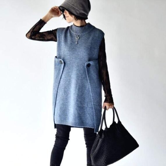 Joanna Loose Turtleneck Vest - Image 2