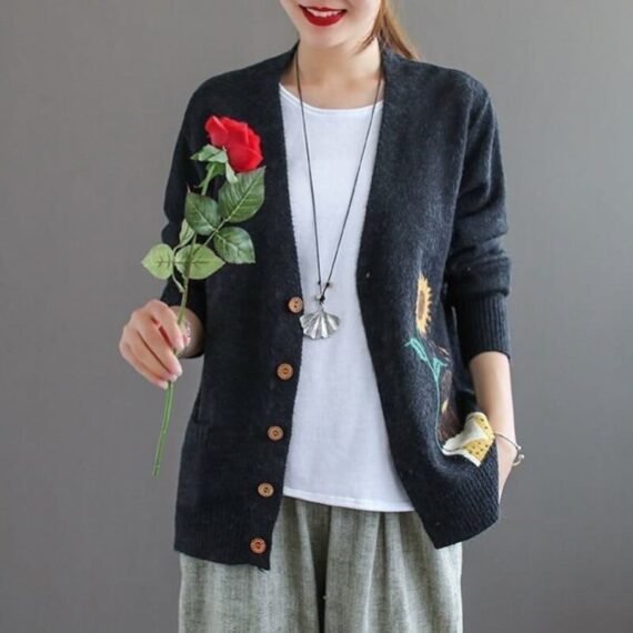 Cartoon Button up Cardigan - Image 3