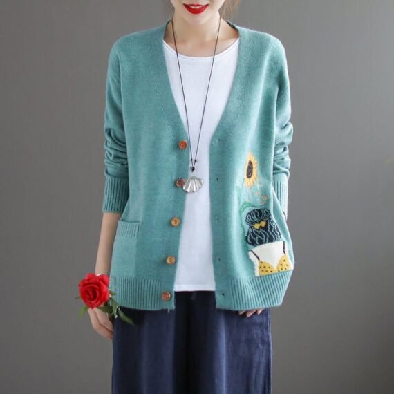 Cartoon Button up Cardigan - Image 2