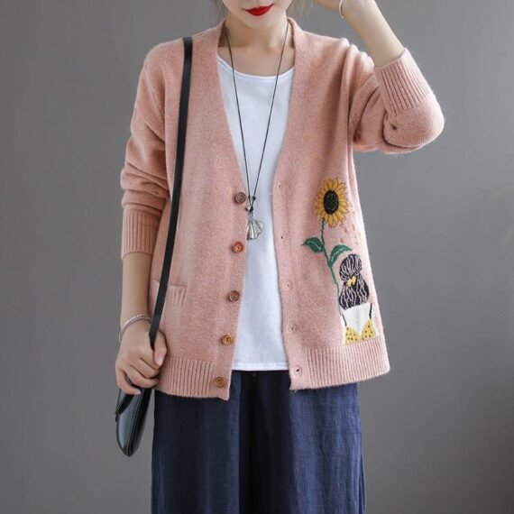 Cartoon Button up Cardigan - Image 4