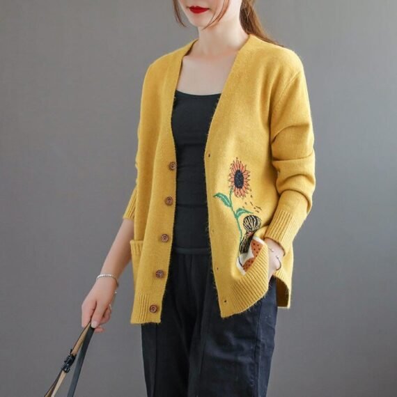 Cartoon Button up Cardigan - Image 6